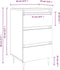 vidaXL - Nachtkastjes - 2 - st - 40x35x69 - cm - bewerkt - hout - zwart