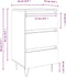 vidaXL - Nachtkastjes - 2 - st - 40x35x69 - cm - bewerkt - hout - bruin - eikenkleur