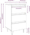 vidaXL - Nachtkastjes - 2 - st - 40x35x69 - cm - bewerkt - hout - gerookt - eikenkleurig