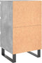 vidaXL - Nachtkastjes - 2 - st - 40x35x69 - cm - bewerkt - hout - betongrijs