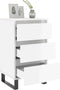 vidaXL - Nachtkastjes - 2 - st - 40x35x69 - cm - bewerkt - hout - hoogglans - wit