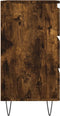vidaXL - Nachtkastjes - 2 - st - 40x35x69 - cm - bewerkt - hout - gerookt - eikenkleurig
