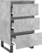 vidaXL - Nachtkastjes - 2 - st - 40x35x69 - cm - bewerkt - hout - betongrijs