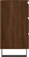 vidaXL - Nachtkastjes - 2 - st - 40x35x69 - cm - bewerkt - hout - bruin - eikenkleur