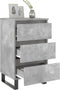 vidaXL - Nachtkastjes - 2 - st - 40x35x69 - cm - bewerkt - hout - betongrijs