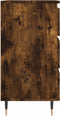 vidaXL - Nachtkastjes - 2 - st - 40x35x69 - cm - bewerkt - hout - gerookt - eikenkleurig