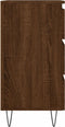vidaXL - Nachtkastjes - 2 - st - 40x35x69 - cm - bewerkt - hout - bruin - eikenkleur