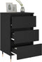 vidaXL - Nachtkastjes - 2 - st - 40x35x69 - cm - bewerkt - hout - zwart