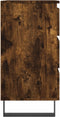 vidaXL - Nachtkastjes - 2 - st - 40x35x69 - cm - bewerkt - hout - gerookt - eikenkleurig