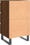 vidaXL - Nachtkastjes - 2 - st - 40x35x69 - cm - bewerkt - hout - bruin - eikenkleur