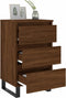 vidaXL - Nachtkastjes - 2 - st - 40x35x69 - cm - bewerkt - hout - bruin - eikenkleur