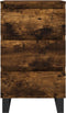 vidaXL - Nachtkastjes - 2 - st - 40x35x69 - cm - bewerkt - hout - gerookt - eikenkleurig