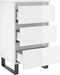 vidaXL - Nachtkastjes - 2 - st - 40x35x69 - cm - bewerkt - hout - hoogglans - wit