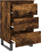 vidaXL - Nachtkastjes - 2 - st - 40x35x69 - cm - bewerkt - hout - gerookt - eikenkleurig