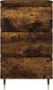 vidaXL - Nachtkastjes - 2 - st - 40x35x69 - cm - bewerkt - hout - gerookt - eikenkleurig