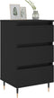 vidaXL - Nachtkastjes - 2 - st - 40x35x69 - cm - bewerkt - hout - zwart