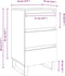 vidaXL - Nachtkastjes - 2 - st - 40x35x69 - cm - bewerkt - hout - wit