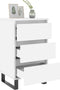 vidaXL - Nachtkastjes - 2 - st - 40x35x69 - cm - bewerkt - hout - wit