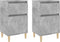 vidaXL - Nachtkastjes - 2 - st - 40x35x70 - cm - betongrijs