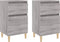 vidaXL - Nachtkastjes - 2 - st - 40x35x70 - cm - bewerkt - hout - grijs - sonoma - eiken