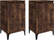 vidaXL - Nachtkastjes - 2 - st - 40x35x70 - cm - bewerkt - hout - gerookt - eikenkleurig