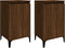 vidaXL - Nachtkastjes - 2 - st - 40x35x70 - cm - bewerkt - hout - bruin - eikenkleur