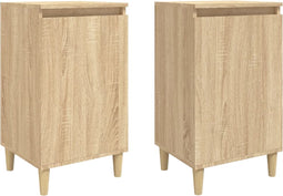 vidaXL - Nachtkastjes - 2 - st - 40x35x70 - cm - bewerkt - hout - sonoma - eikenkleurig