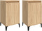 vidaXL - Nachtkastjes - 2 - st - 40x35x70 - cm - bewerkt - hout - sonoma - eikenkleurig