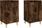vidaXL - Nachtkastjes - 2 - st - 40x35x70 - cm - bewerkt - hout - gerookt - eikenkleurig