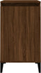 vidaXL - Nachtkastjes - 2 - st - 40x35x70 - cm - bewerkt - hout - bruin - eikenkleur