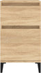 vidaXL - Nachtkastjes - 2 - st - 40x35x70 - cm - bewerkt - hout - sonoma - eikenkleurig