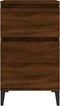 vidaXL - Nachtkastjes - 2 - st - 40x35x70 - cm - bewerkt - hout - bruin - eikenkleur