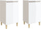 vidaXL - Nachtkastjes - 2 - st - 40x35x70 - cm - bewerkt - hout - hoogglans - wit
