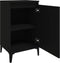 vidaXL - Nachtkastjes - 2 - st - 40x35x70 - cm - bewerkt - hout - zwart
