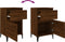 vidaXL - Nachtkastjes - 2 - st - 40x35x70 - cm - bewerkt - hout - bruin - eikenkleur