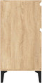 vidaXL - Nachtkastjes - 2 - st - 40x35x70 - cm - bewerkt - hout - sonoma - eikenkleurig