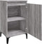 vidaXL - Nachtkastjes - 2 - st - 40x35x70 - cm - bewerkt - hout - grijs - sonoma - eiken