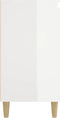 vidaXL - Nachtkastjes - 2 - st - 40x35x70 - cm - bewerkt - hout - hoogglans - wit