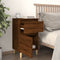 vidaXL - Nachtkastjes - 2 - st - 40x35x70 - cm - bewerkt - hout - bruin - eikenkleur