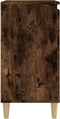vidaXL - Nachtkastjes - 2 - st - 40x35x70 - cm - bewerkt - hout - gerookt - eikenkleurig