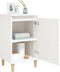 vidaXL - Nachtkastjes - 2 - st - 40x35x70 - cm - bewerkt - hout - hoogglans - wit