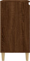 vidaXL - Nachtkastjes - 2 - st - 40x35x70 - cm - bewerkt - hout - bruin - eikenkleur