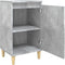 vidaXL - Nachtkastjes - 2 - st - 40x35x70 - cm - bewerkt - hout - betongrijs