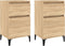 vidaXL - Nachtkastjes - 2 - st - 40x35x70 - cm - bewerkt - hout - sonoma - eikenkleurig