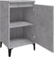 vidaXL - Nachtkastjes - 2 - st - 40x35x70 - cm - bewerkt - hout - betongrijs
