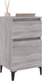 vidaXL - Nachtkastjes - 2 - st - 40x35x70 - cm - bewerkt - hout - grijs - sonoma - eiken