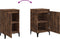 vidaXL - Nachtkastjes - 2 - st - 40x35x70 - cm - bewerkt - hout - gerookt - eikenkleurig