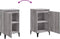 vidaXL - Nachtkastjes - 2 - st - 40x35x70 - cm - bewerkt - hout - grijs - sonoma - eiken