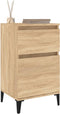 vidaXL - Nachtkastjes - 2 - st - 40x35x70 - cm - bewerkt - hout - sonoma - eikenkleurig