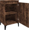 vidaXL - Nachtkastjes - 2 - st - 40x35x70 - cm - bewerkt - hout - gerookt - eikenkleurig